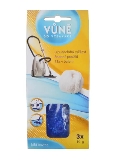Vůně do vysavače Bílá bavlna 3x10g