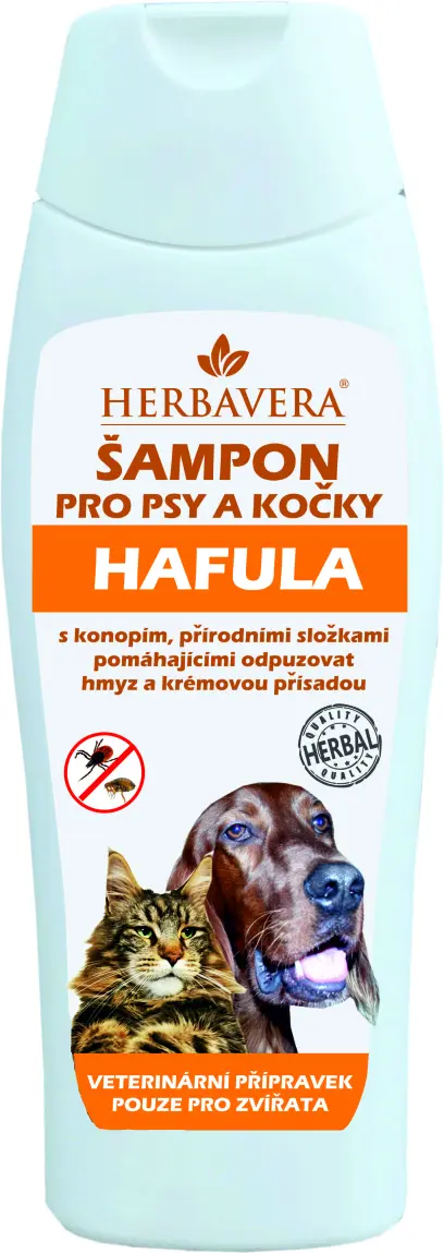 Šampon pro psy a kočky antiparazitní 250ml, Hafula