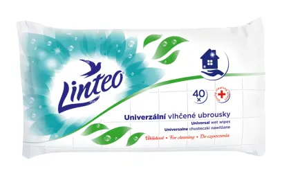 Ubrousky univerzální vlhčené úklidové 40ks, Linteo