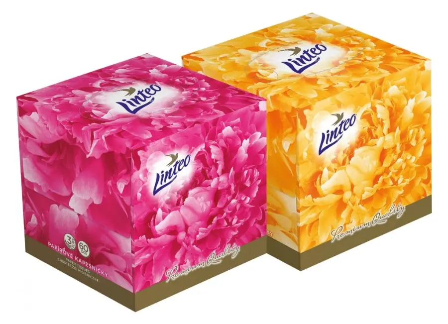 Kapesníky papírové 3vrst,box 60ks, Linteo