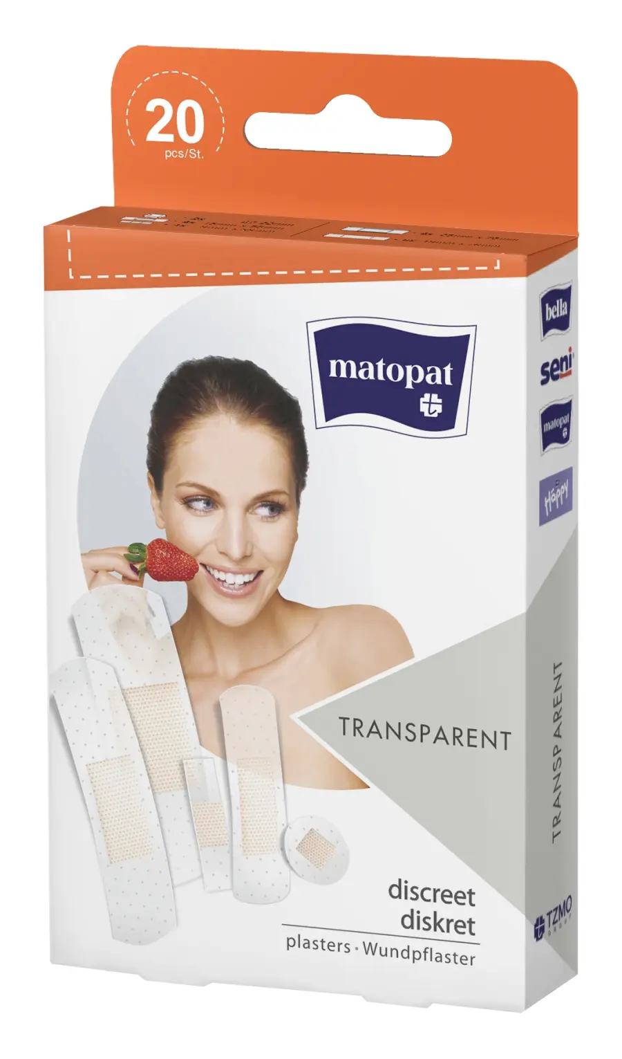 Náplast transparent 20ks, Matopat