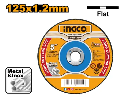 Kotouč řezný na kov, 125x1,2mm MCD121251, Ingco#1680