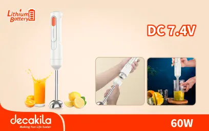 Mixér tyčový bezdrátový 60W bílý KMJB037W, Decakila#18725