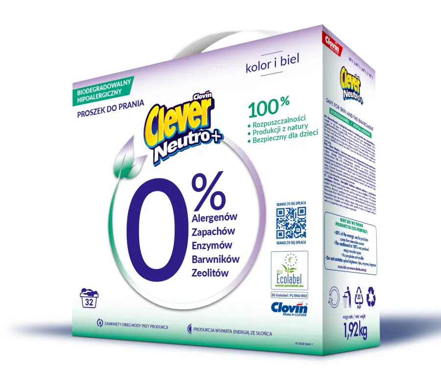 Prášek na praní Color&White 32PD 1,92, Clever Neutro#18761