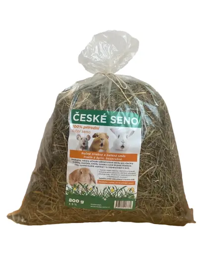Krmivo pro hlodavce Seno luční 100% přírodní 800g, České seno#18778