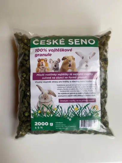 Krmivo pro hlodavce Seno luční 100% vojtěškové granule 2kg, České seno#18781