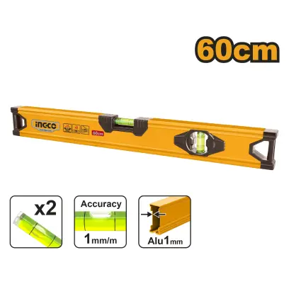 Vodováha 600mm ALU 2 libela HSL58060, Ingco#19979