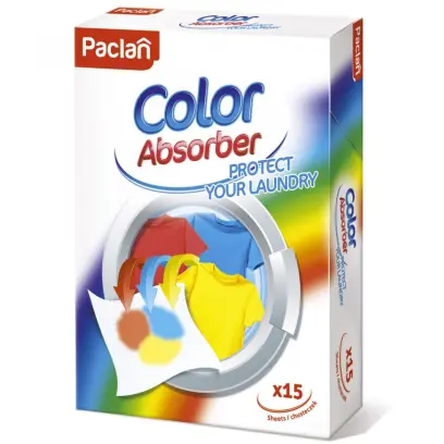 Ubrousky do pračky Color proti zbarvení prádla 15ks, Paclan#21178