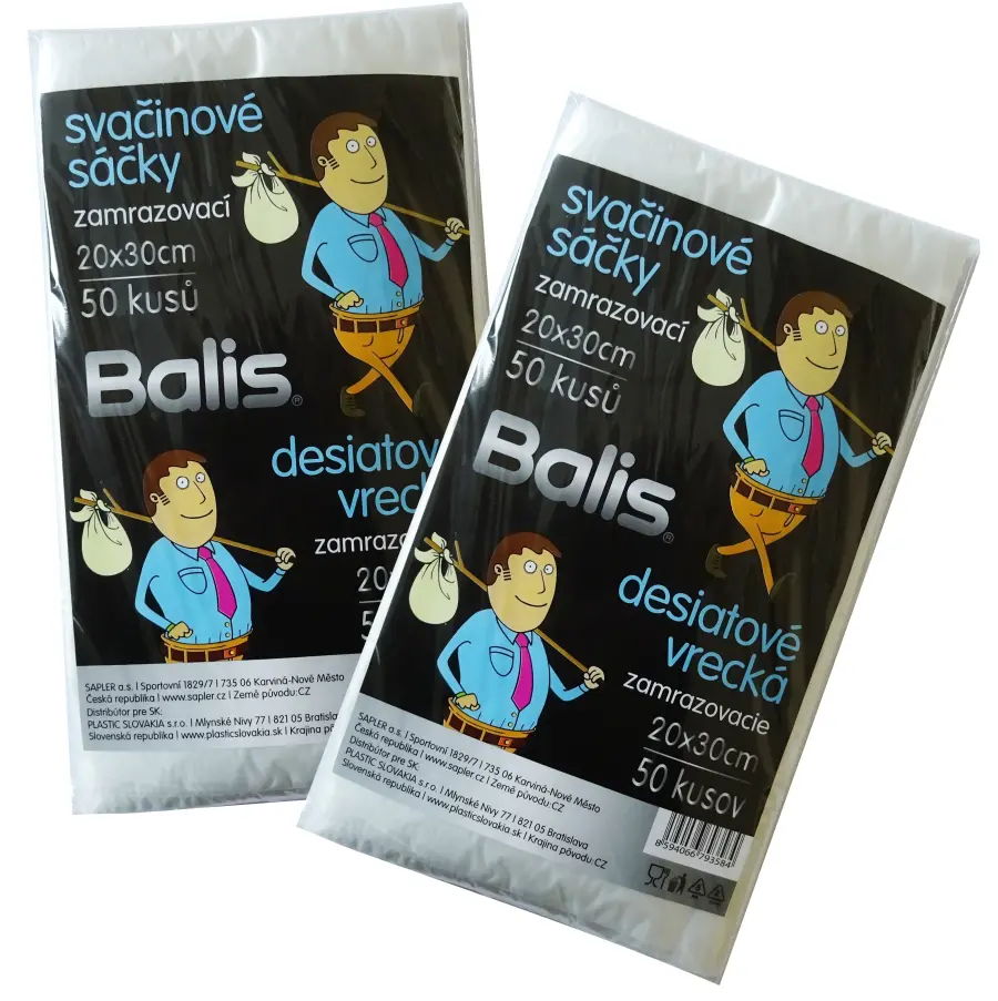 Sáček svačinový zamrazovací 20x30cm 50ks, Balis#21381