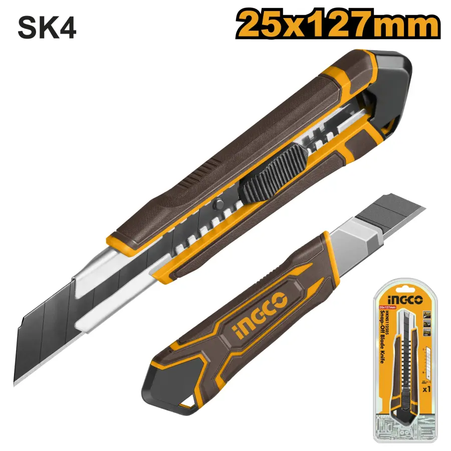 Nůž odlamovací 25mm ZINK s tlačítkem HKNS112505, Ingco#21482