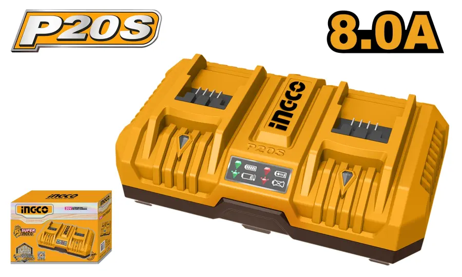 Nabíječka 8,0A pro Li-ion baterie AKU 20V FCLI2082, Ingco#21554