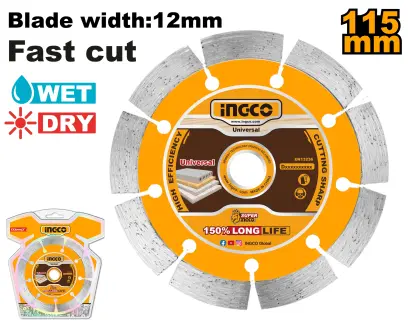 Kotouč řezný, diamantový, suché řezání 115x1 DMD0111513, Ingco#21586