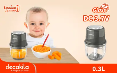 Sekáček MINI bezdrátový 0,3l 30W šedý KMMG008G, Decakila#21690