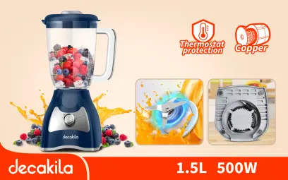 Mixér stolní 2 rychlosti 1,5l 500W modrý KEJB043L, Decakila#21715