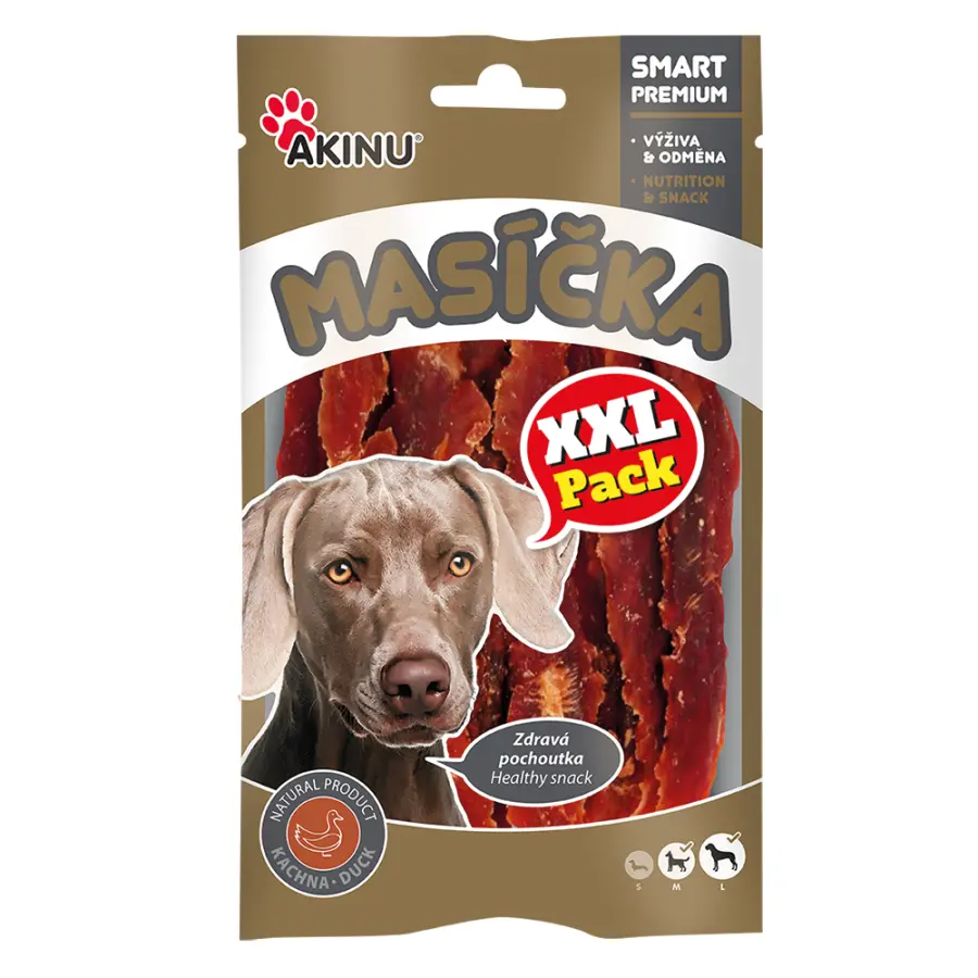Pamlsek pro psy Kachní prsíčka XXL 90g, Akinu#23709