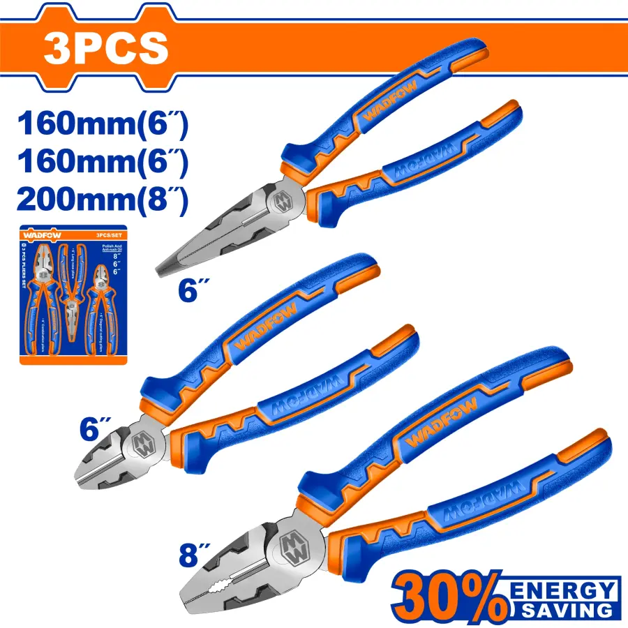 Kleště s velkou pákou sada 3ks WPS0613, Wadfow#23786