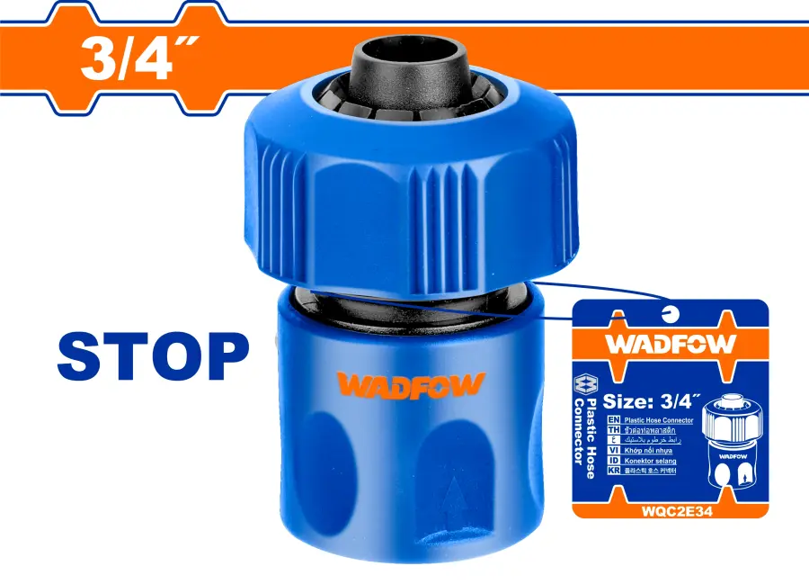 Spojka hadicová plastová WQC2E34, Wadfow#23837