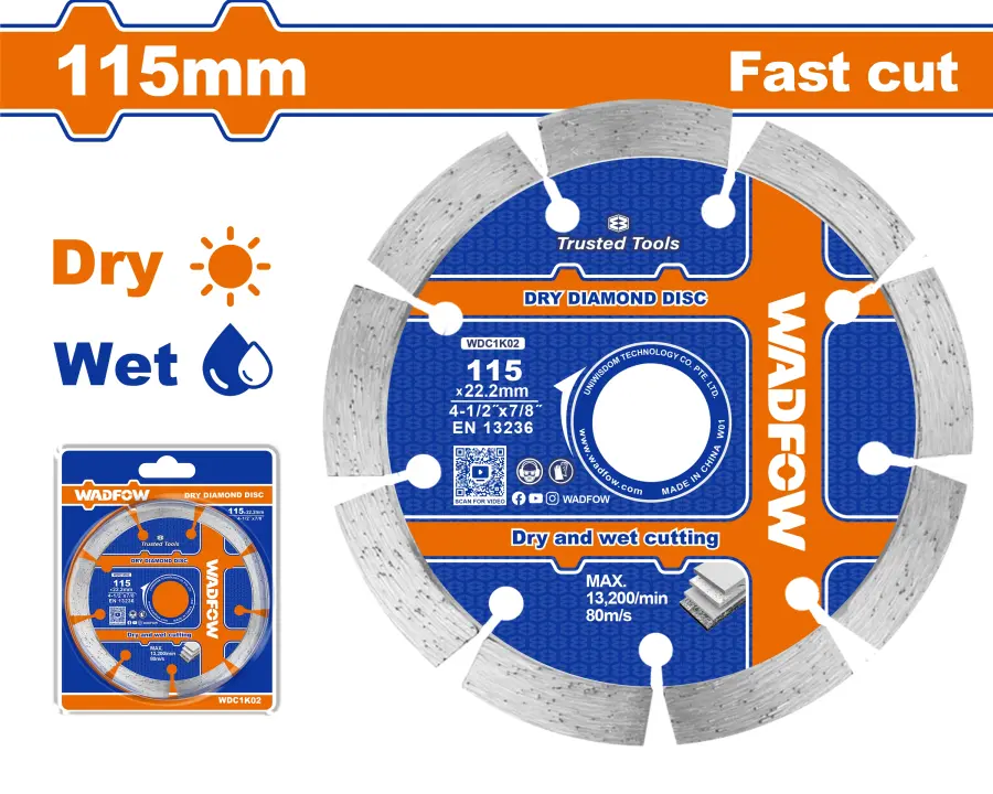 Kotouč diamantový, suché řezání 115mm WDC1K02, Wadfow#23853