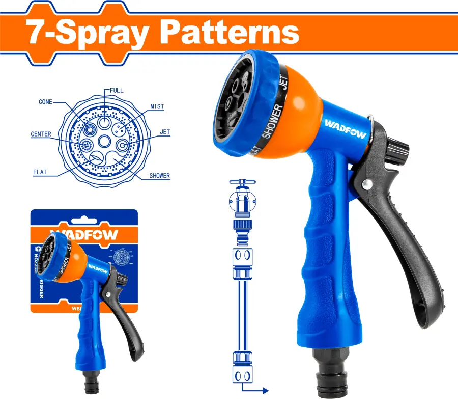 Pistole na vodu proudnicová, 7 vzorů WSN1E07, Wadfow#23902