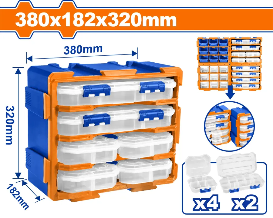 Věž modulární skladovací 380x182x320mm WTB8346, Wadfow#23910