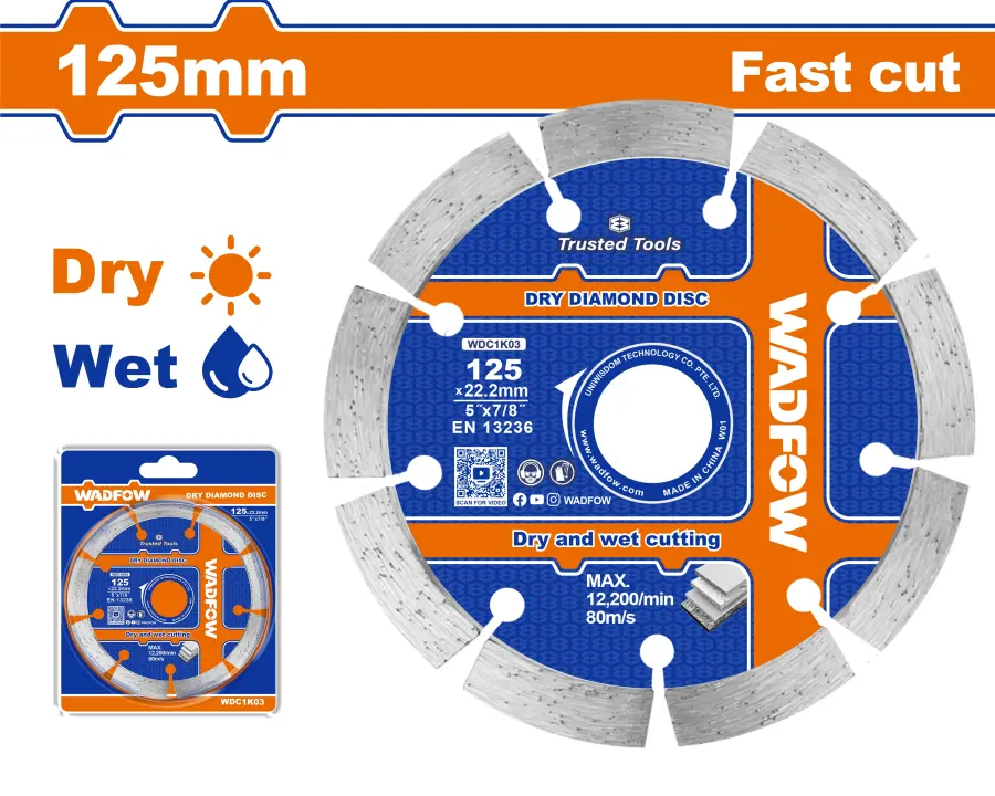 Kotouč diamantový, suché řezání 125mm WDC1K03, Wadfow#23941