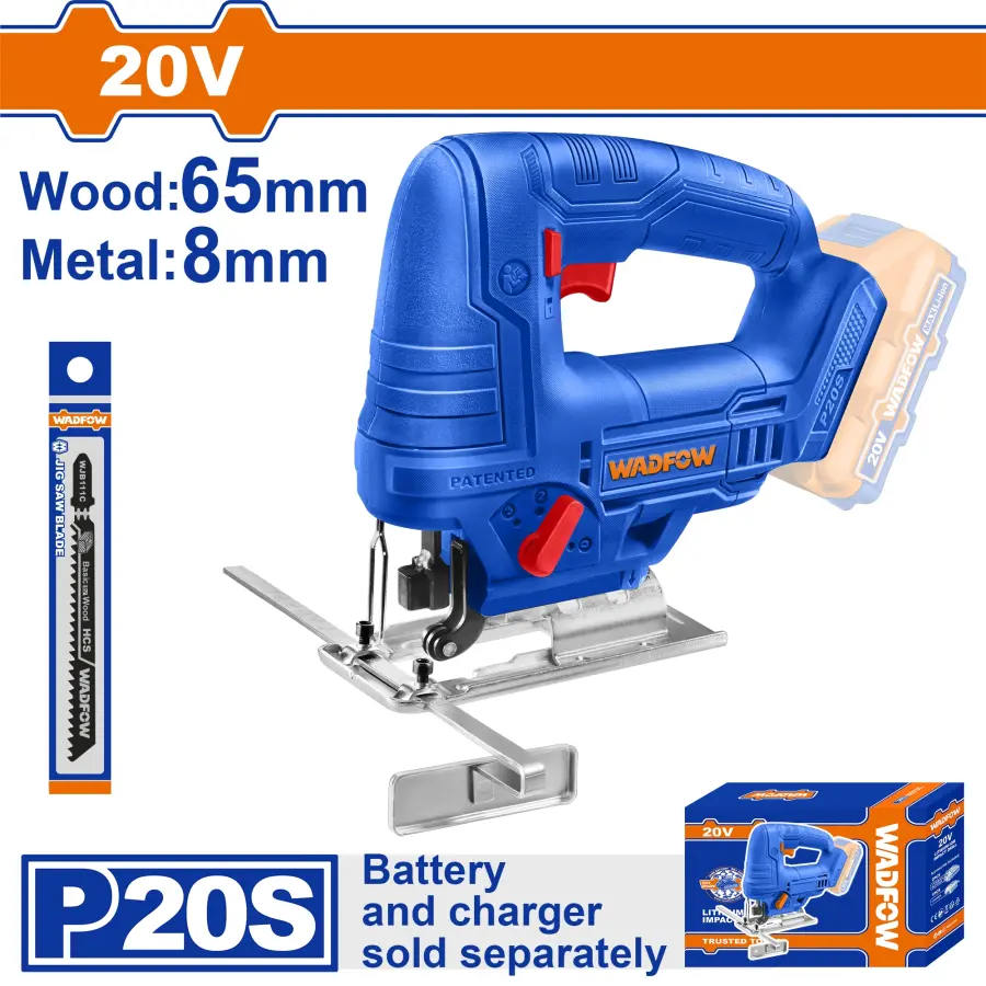 Pila přímočará AKU 20V, bez baterie a nabíječky WLS1565, Wadfow#23949