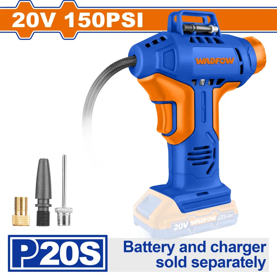 Kompresor vzduchový AKU 20V, 150 PSI, bez baterie a nabíječkyWLN2520, Wadfow#23950