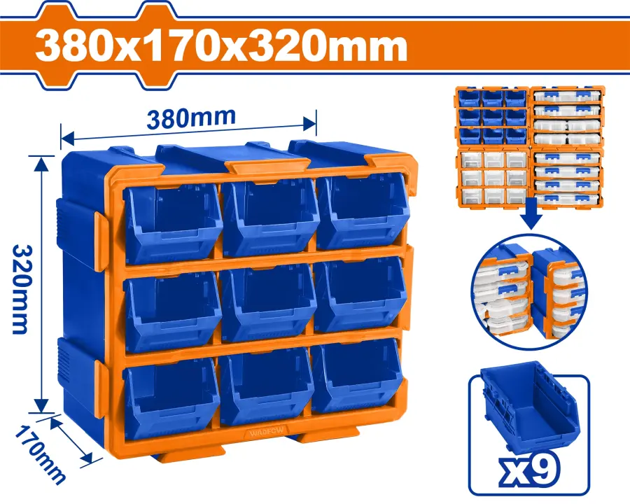 Věž modulární skladovací 380x170x320mm WTB8330, Wadfow#24062