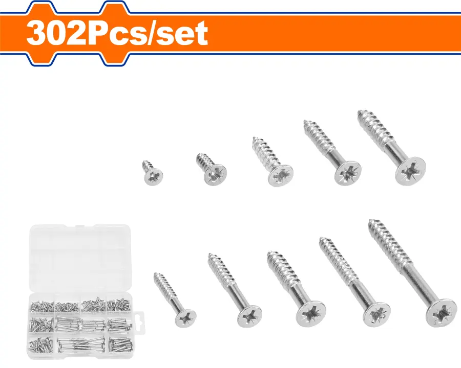 Vrut samořezný ZH sada 302 ks WXSCB02, Wadfow#24069