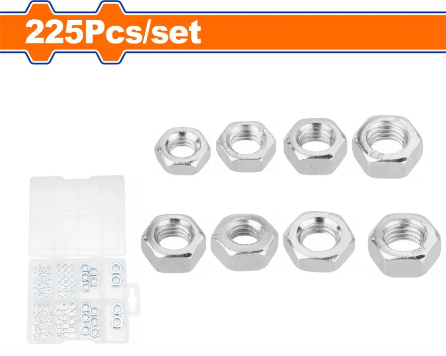 Matice šestihranná sada 225 ks WMV1B01, Wadfow#24072