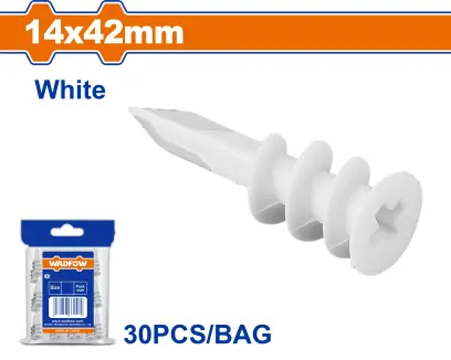 Hmoždinka do sádrokartonu 14x42mm, sada 30 ks WXTG932, Wadfow#24087