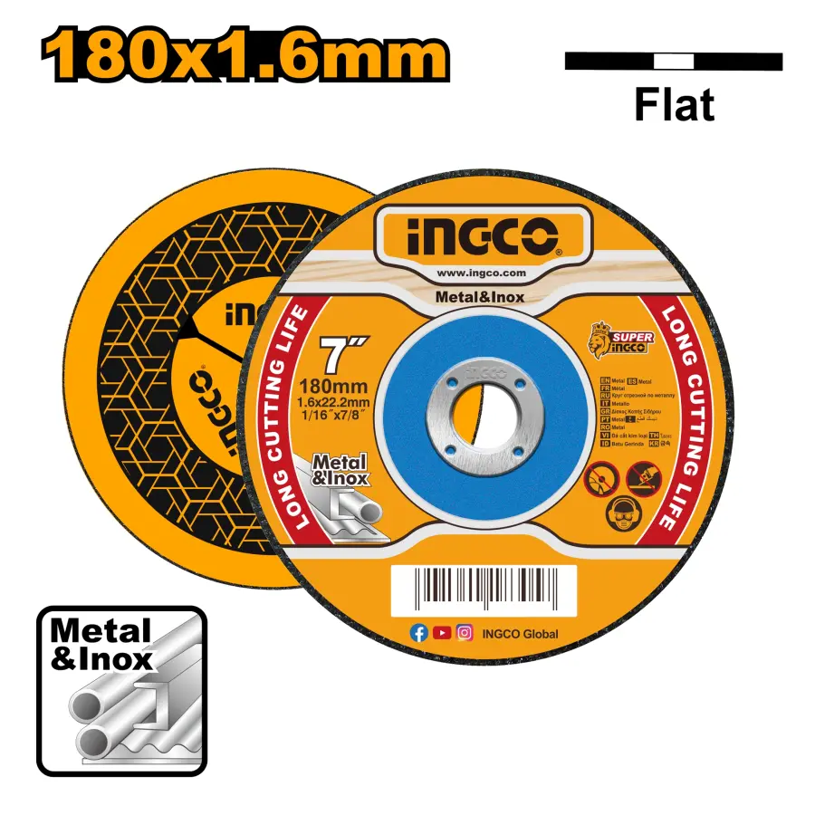 Kotouč řezný na kov 180x1,8mm MCD161801, Ingco#25319