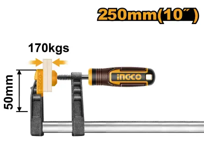 Svorka stolařská kovová 50x250mm HFC020503, Ingco#25339