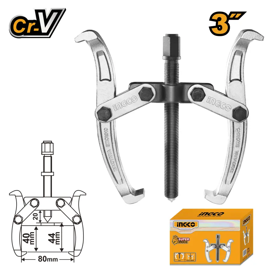 Stahovák dvouramenný, kovaný, rozpětí 80, hl 44mm HGP08023, Ingco#25340