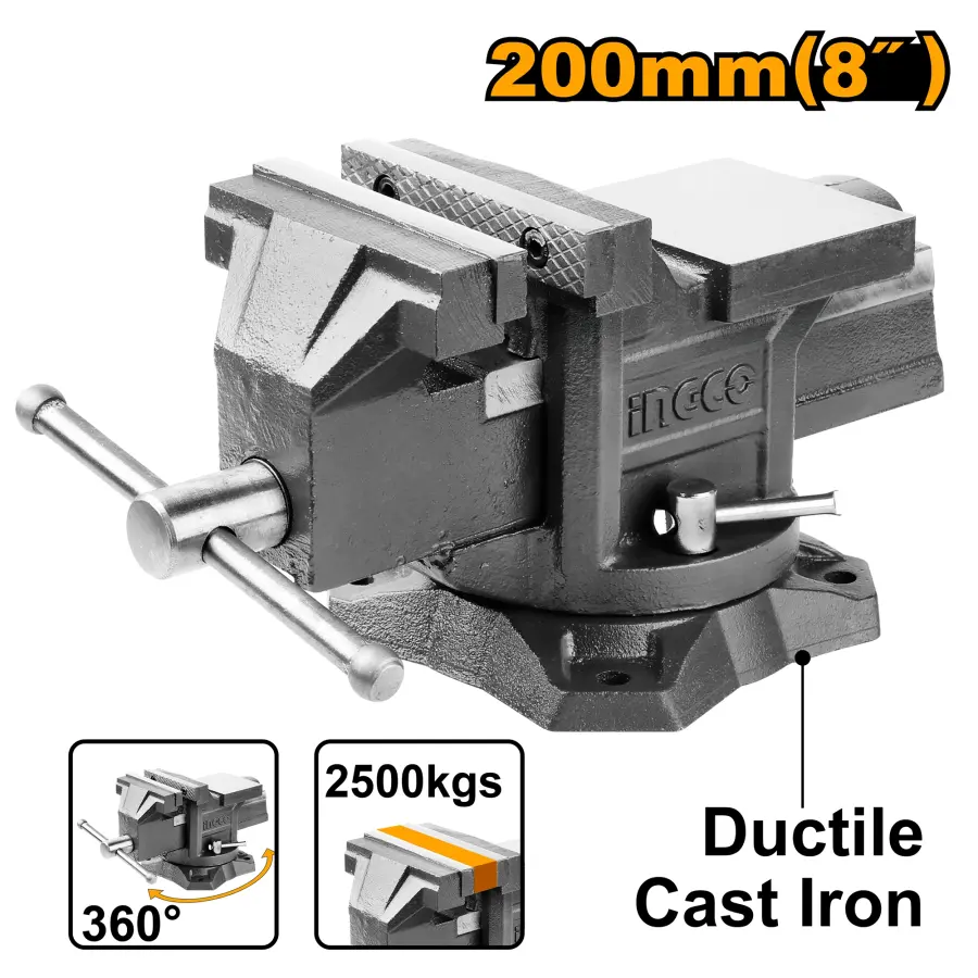Svěrák s kovadlinou, 200mm HBV088, Ingco#25343