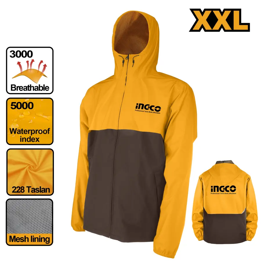 Bunda nepromokavá s kapucí vel.XXL HJATL2281.XXL, Ingco#25357