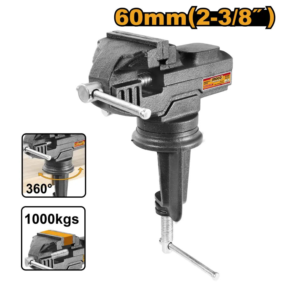 Svěrák s kovadlinou 60mm HBV082, Ingco#25636