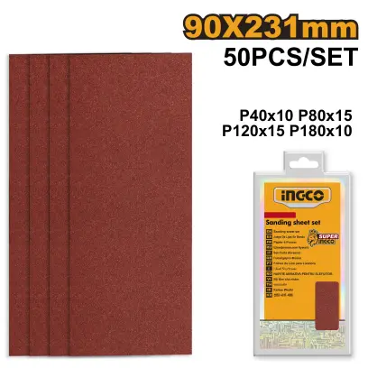 Papír brusný 90x231mm 50ks AKFS2401012, Ingco#25637