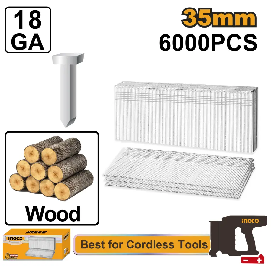 Hřebík sada 600ks na dřevo, 35mm ANA18356, Ingco#26993