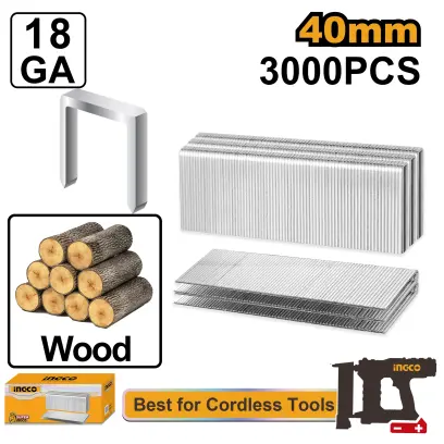 Spony do dřeva, sada 300ks, 40mm AST18403, Ingco#26995