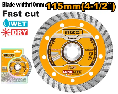 Kotouč turbo, diamantový 115mm suché i mokré řezání DMD031152, Ingco#27019