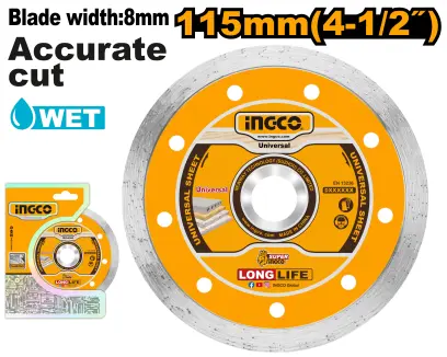 Kotouč řezný, diamantový 115m mokré řezání DMD021152, Ingco#27021