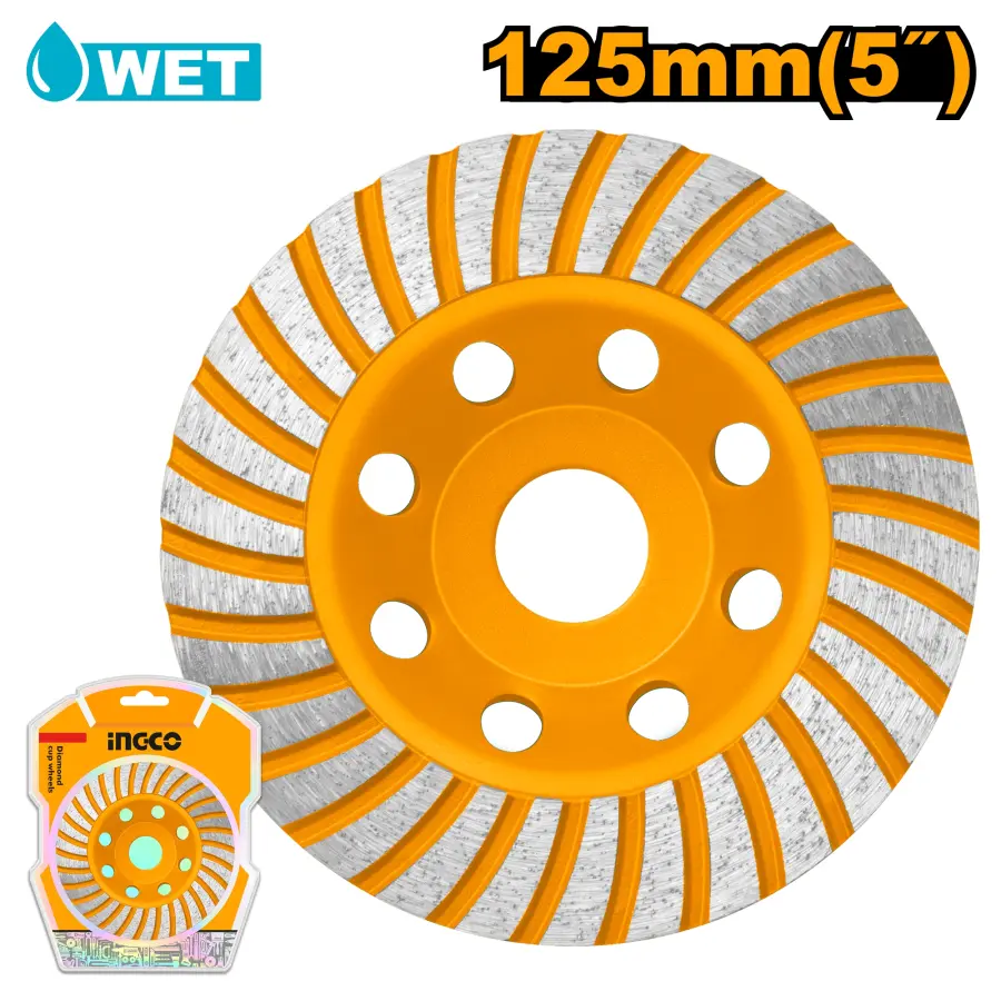 Kotouč diamantový, brusný mokré řezání 125mm CGW011251, Ingco#27024