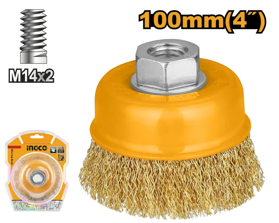 Kartáč hrnkový čelní 100mm WB11001, Ingco#27025