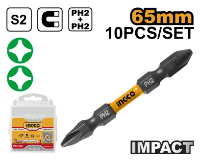 Sada bitů 10ks 65mm SDBIM21PH233, Ingco#27030