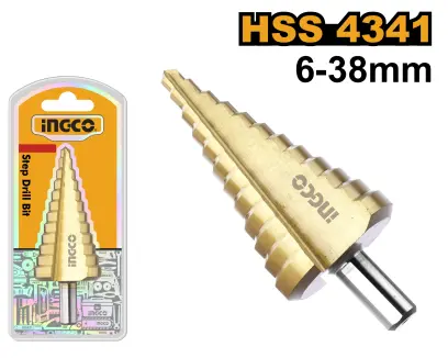 Vrták stupňovitý HSS 4341 6-38mm AKSDS63803, Ingco#27059