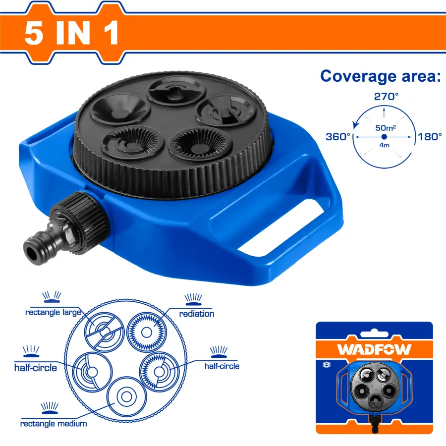 Postřikovač rotační 5-ramenný WHPS3061, Wadfow#27454
