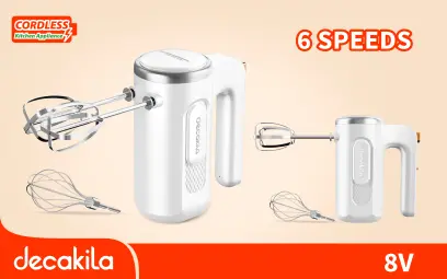 Mixér ruční 6 rychlostí 105W bílý KMMX021W, Decakila#27496