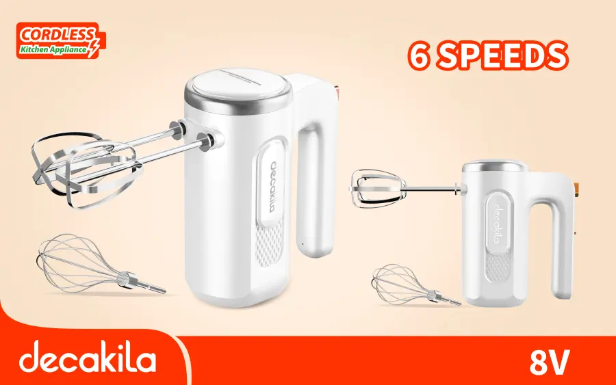 Mixér ruční 6 rychlostí 105W bílý KMMX021W, Decakila#27496
