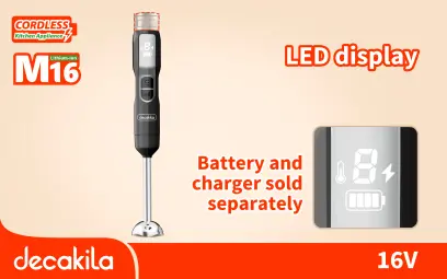 Mixér tyčový AKU 5 rychlostí 100W černý bez baterie a nabíječky KMJB047B, Decakila#27497